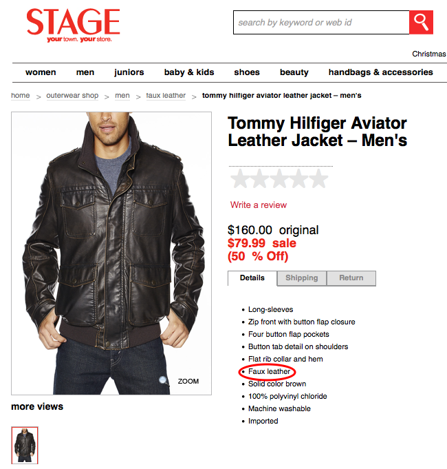 tommy hilfiger genuine leather jacket