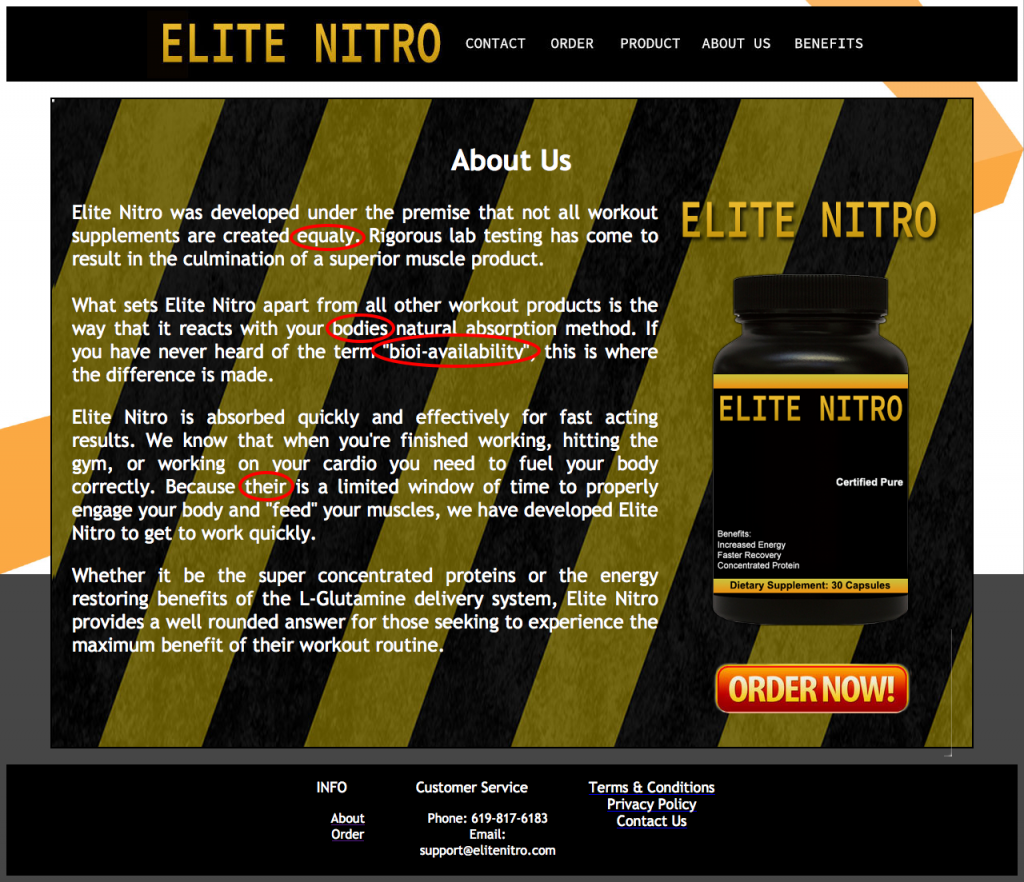 Elite Nitro typos