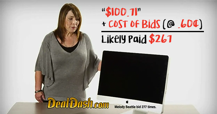 What is deal dash.com I feel that Deal Dash should me more forth coming with their business and admit what it is not an auction, I would have never tried tried this if that was the case. This was a big waste of my time and money.