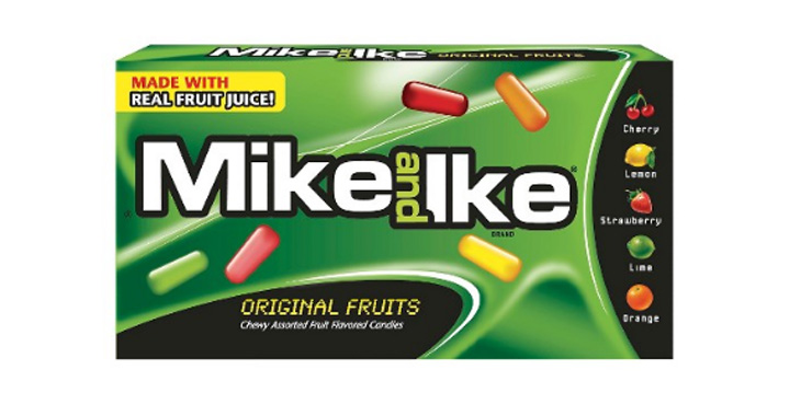 the packaging of mike and ike original fruits