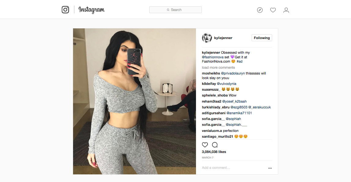 Kylie Jenner 2017 Database Truth In Advertising