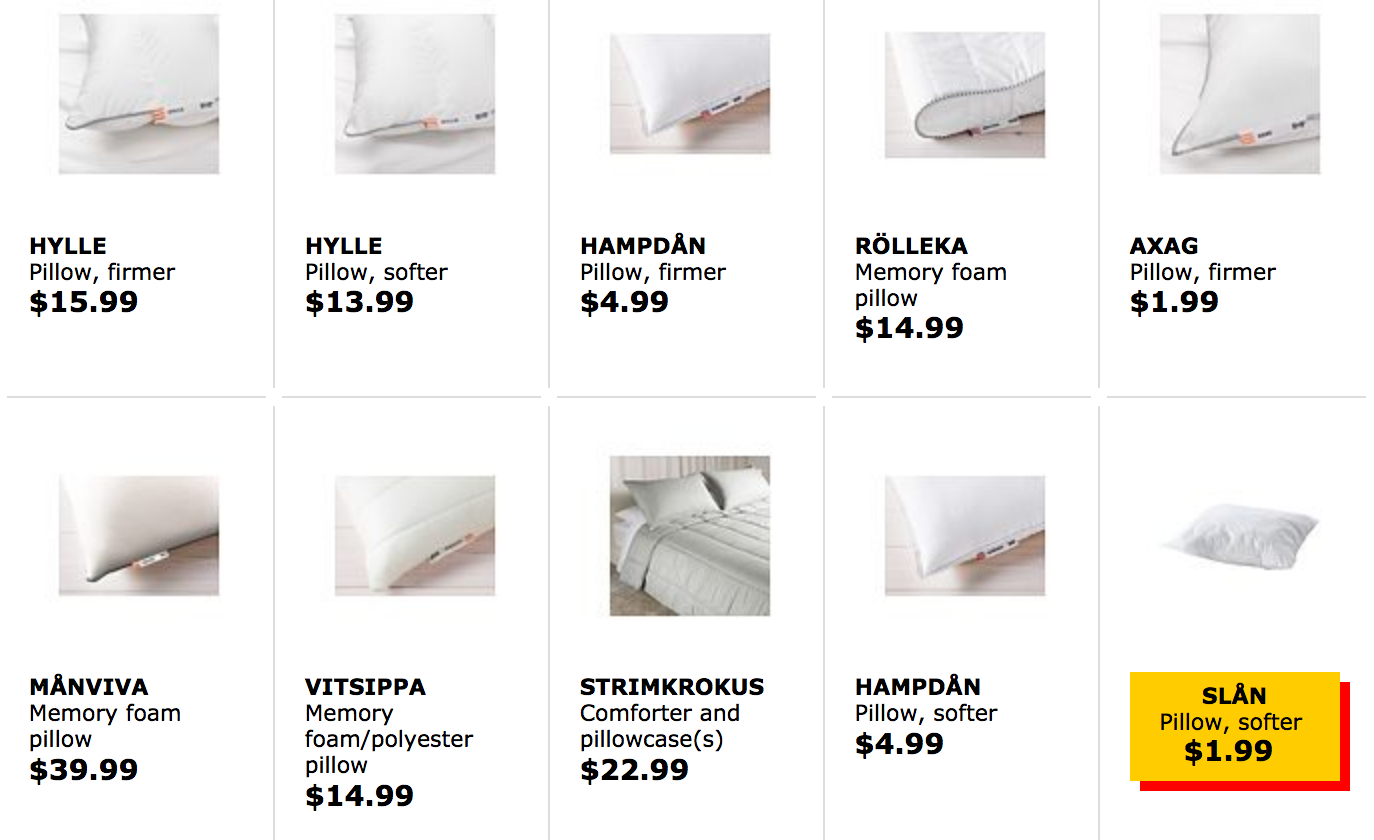 vitsippa pillow
