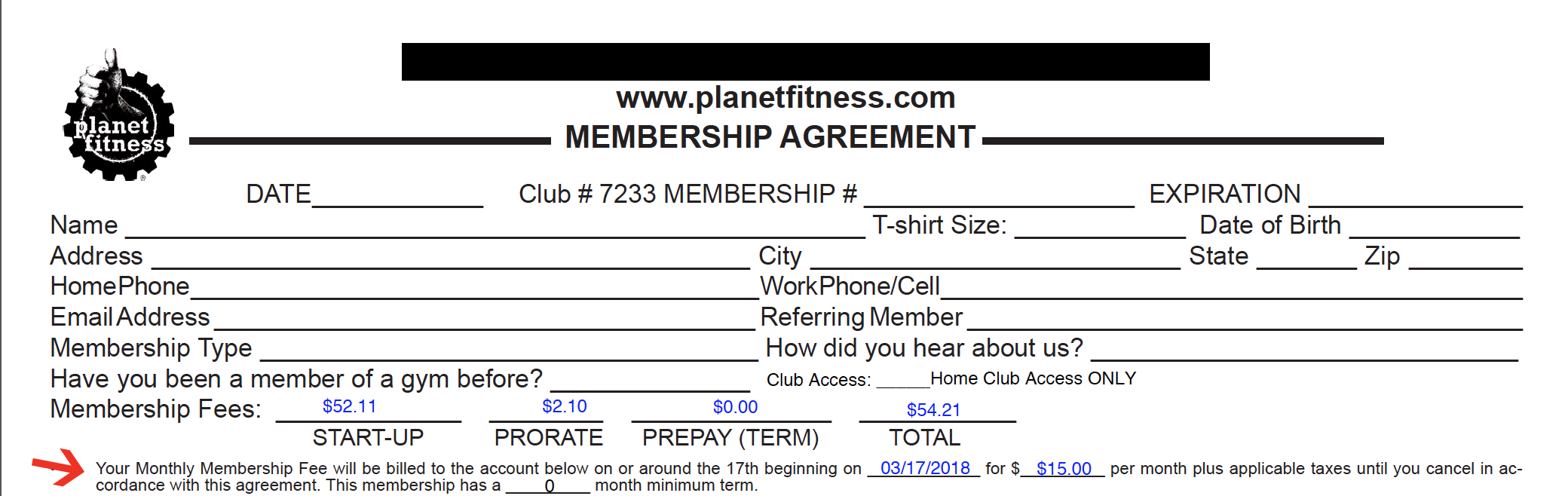 Best Planet fitness member contract pdf for Women