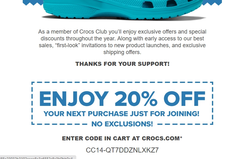 Crocs 20 off Clearance