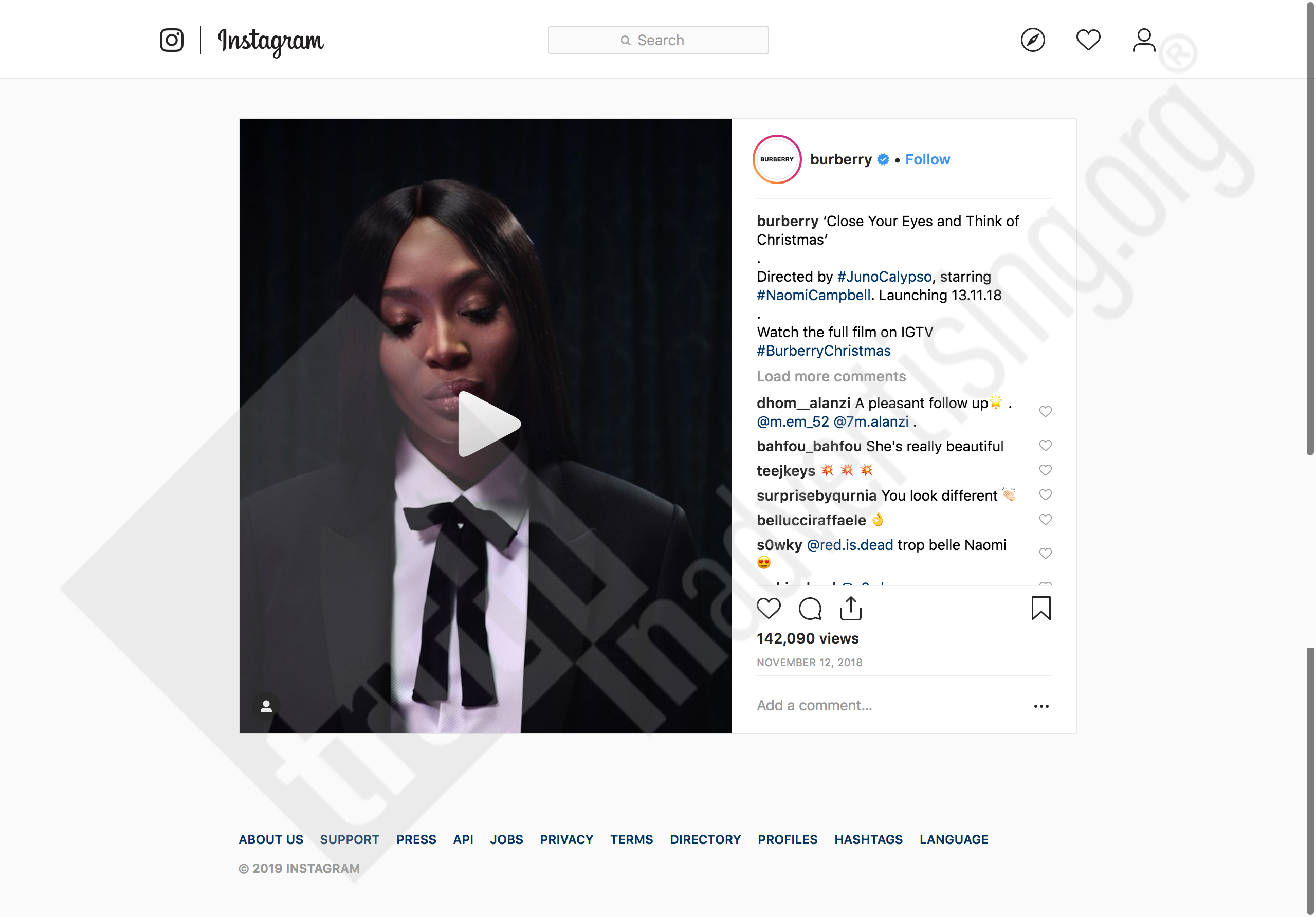 mc burberry instagram