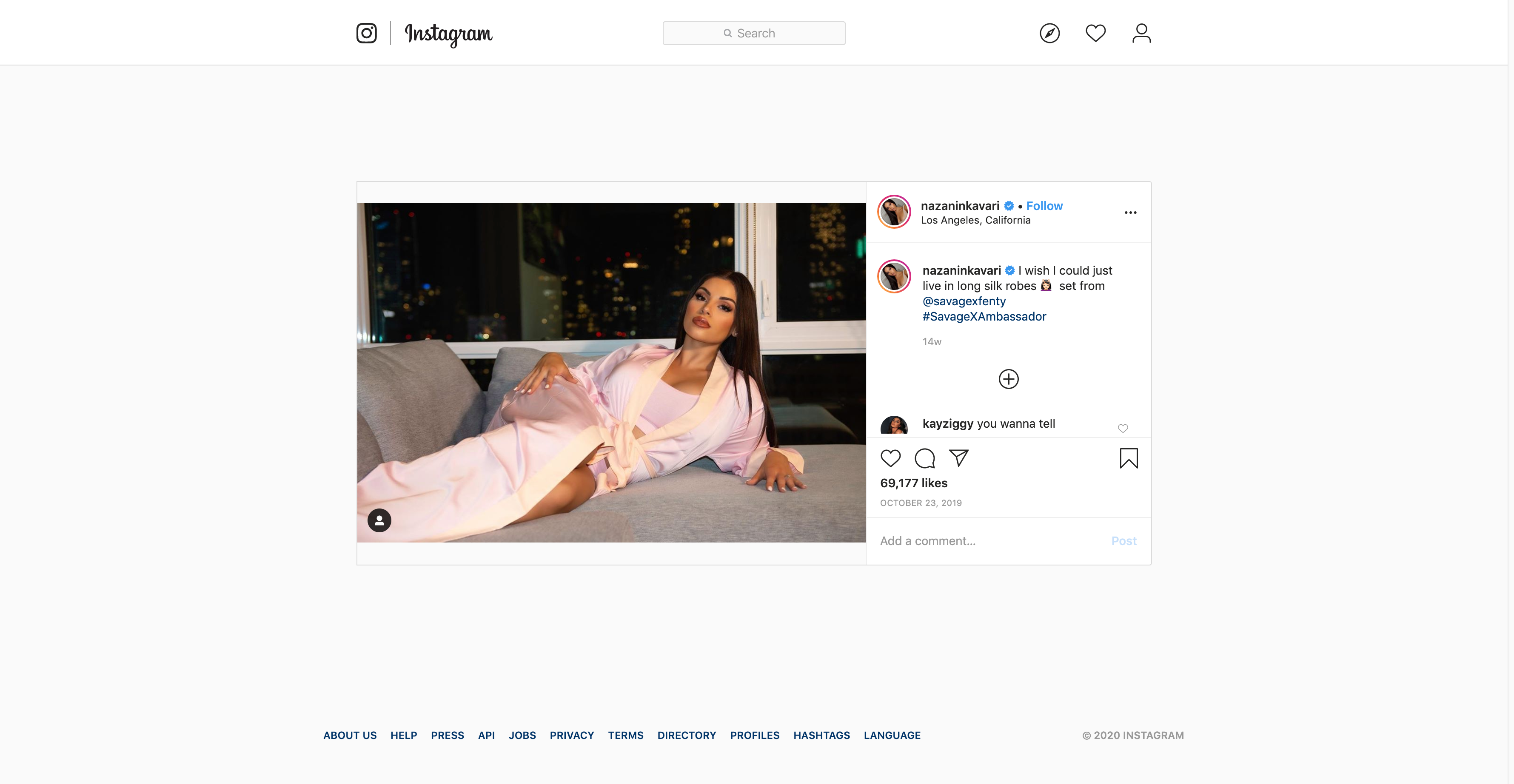 nazanin kavari savage x fenty