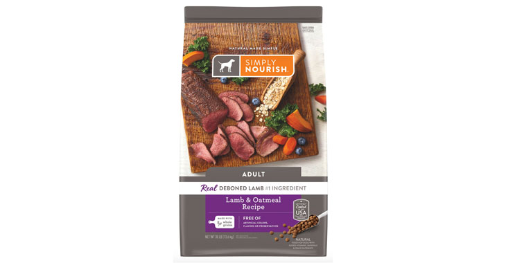 simply nourish dog food lamb and oatmeal